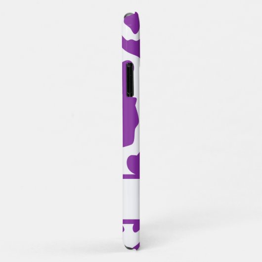 Coques Case-Mate iPhone Purple Nom Personnalisé Vache Imprimer Motif (Dos/Droite)