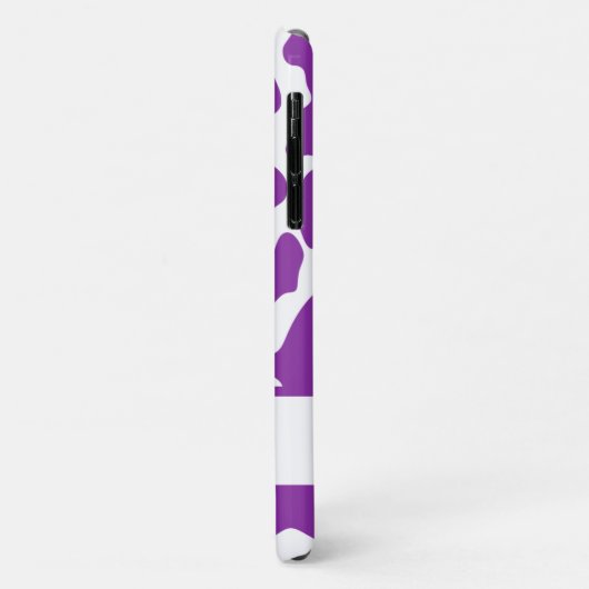 Coques Case-Mate iPhone Purple Nom Personnalisé Vache Imprimer Motif (Dos/Gauche)
