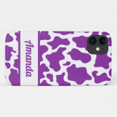Coques Case-Mate iPhone Purple Nom Personnalisé Vache Imprimer Motif (Dos (Horizontal))