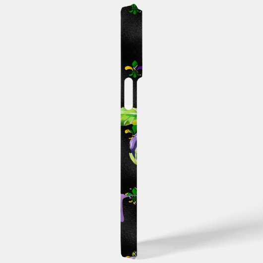 COQUES Case-Mate iPhone PURPLE OR VERT MARDI GRAS BOISSONS FESTIVES (Verso / Droite)