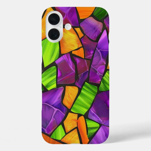 COQUES Case-Mate iPhone PURPLE ORANGE VERT HALLOWEEN VERRE TEINTE (Verso)