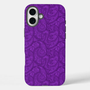 Coques iPhone 16 Plus Purple Paisley