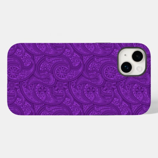 Coques Case-Mate iPhone Purple Paisley (Verso (horizontal))