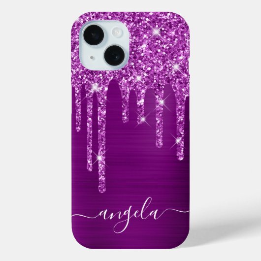 Coques Case-Mate iPhone Purple Parties scintillant Drivers Glam Girly Sign (Verso)