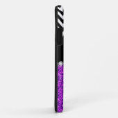 COQUES Case-Mate iPhone PURPLE PARTIES SCINTILLANT NOIR CHEVRON MONOGRAMME (Dos/Droite)