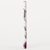 Coques Case-Mate iPhone Purple + pêche aquarelle chute florale monogramme (Dos/Droite)