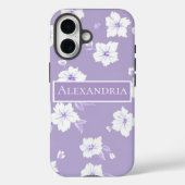 Coques Case-Mate iPhone Purple Personalized Floral Phone Case (Verso)