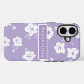 Coques Case-Mate iPhone Purple Personalized Floral Phone Case (Verso (horizontal))