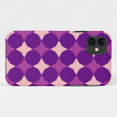 Coques Case-Mate iPhone Purple rétro, Cercles roses Abstraits (Dos (Horizontal))