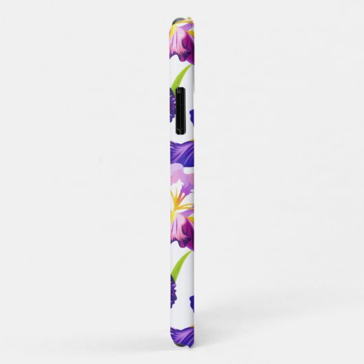 Coques Case-Mate iPhone Purple Rustique Pré Iris Fleurs Aquarelle (Dos/Droite)