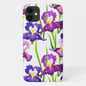 Coques Case-Mate iPhone Purple Rustique Pré Iris Fleurs Aquarelle (Dos)