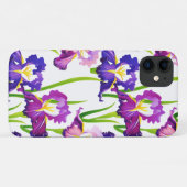 Coques Case-Mate iPhone Purple Rustique Pré Iris Fleurs Aquarelle (Dos (Horizontal))
