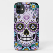 Coques Case-Mate iPhone Purple Sugar Skull (Dos)