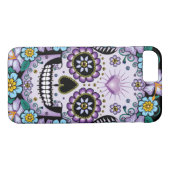 Coques Case-Mate iPhone Purple Sugar Skull (Dos (Horizontal))