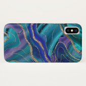 Coques Case-Mate iPhone Purple Turquoise Galaxy Nebula Agate No. 1 Parties (Dos (Horizontal))