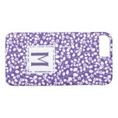 Coques Case-Mate iPhone Purple Ultra Violet Fleurs Blanches Fleurs Florale (Dos (Horizontal))