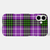 COQUES Case-Mate iPhone PURPLE VERT BLANC HALLOWEWEEN PLAID MOTIF (Verso (horizontal))