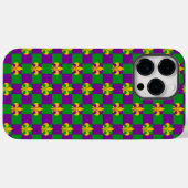 COQUES Case-Mate iPhone PURPLE VERT JAUNE MARDI GRAS MOTIF (Verso (horizontal))