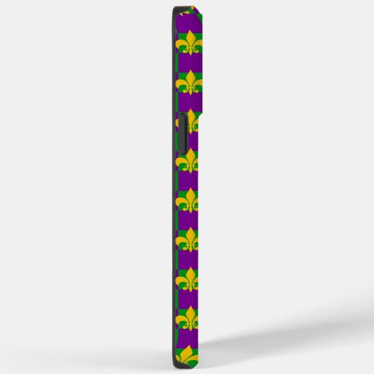 COQUES Case-Mate iPhone PURPLE VERT JAUNE MARDI GRAS MOTIF (Verso / Droite)