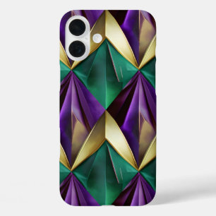 COQUES iPhone 16 PLUS PURPLE VERT OR MARDI GRAS COULEURS
