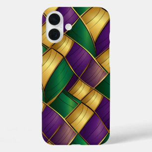 COQUES iPhone 16 PLUS PURPLE VERT OR MARDI GRAS COULEURS