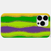 COQUES Case-Mate iPhone PURPLE VERT OR MARDI GRAS STRIPES (Verso (horizontal))