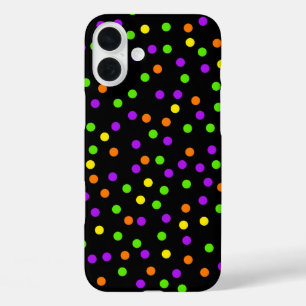 COQUES iPhone 16 PLUS PURPLE VERT ORANGE NOIR HALLOWEEN POIS
