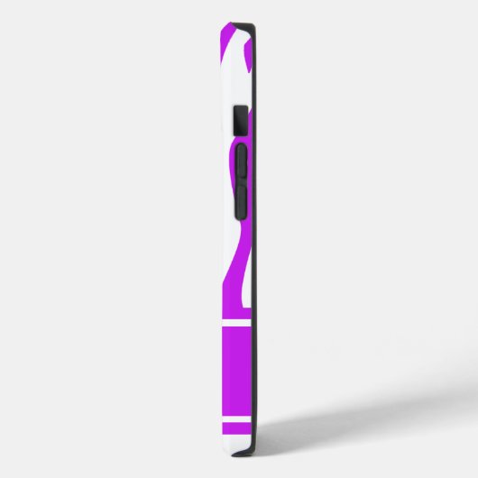 Coques Case-Mate iPhone Purple Zebra Impression avec monogramme (Verso / Gauche)