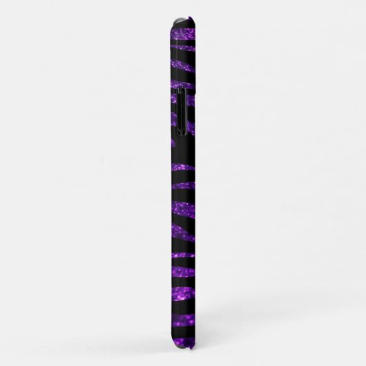 Coques Case-Mate iPhone Purple Zebra, Parties scintillant Zebra, Zebra Pri (Dos/Droite)