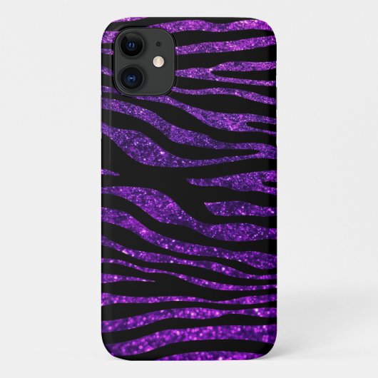 Coques Case-Mate iPhone Purple Zebra, Parties scintillant Zebra, Zebra Pri (Dos)