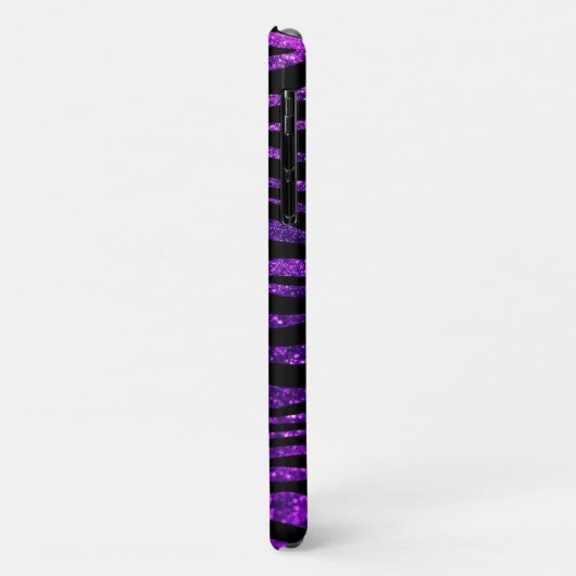 Coques Case-Mate iPhone Purple Zebra, Parties scintillant Zebra, Zebra Pri (Dos/Gauche)