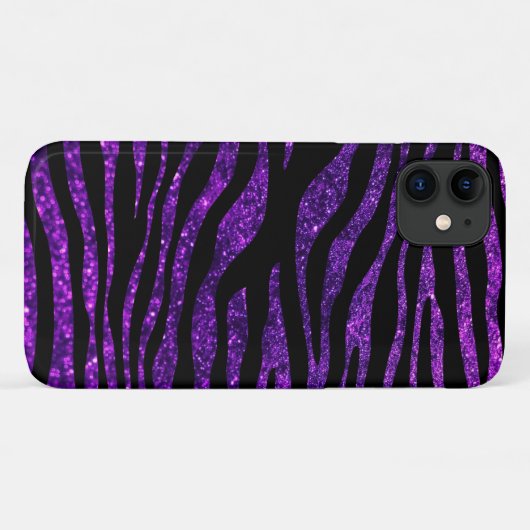 Coques Case-Mate iPhone Purple Zebra, Parties scintillant Zebra, Zebra Pri (Dos (Horizontal))