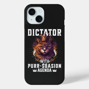 Coque Pour iPhone 15 Pursuasion Agenda Funny Bossy Cat