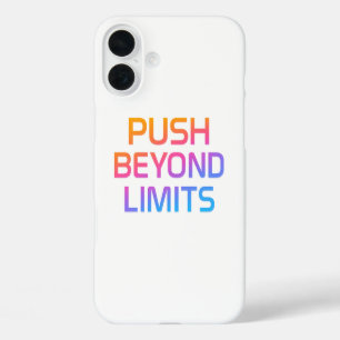 Coques iPhone 16 Plus Push Beyond Limits Gradient Motivational iPhone 16
