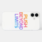 Coques Case-Mate iPhone Push Beyond Limits Gradient Motivational iPhone 16 (Verso (horizontal))