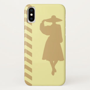 Coque iPhone X Putty Cream Neutral Chevrons Mode