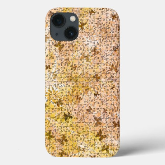 Coques Case-Mate iPhone Puzzle Papillons et Daisies-Browns par STaylor (Verso)
