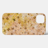 Coques Case-Mate iPhone Puzzle Papillons et Daisies-Browns par STaylor (Verso (horizontal))