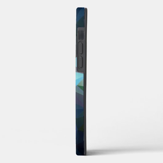 Coques Case-Mate iPhone Pyramide Abstraite bleu vert (Verso / Gauche)