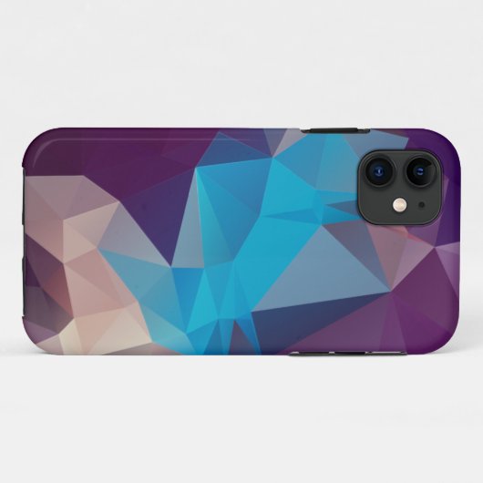 Coques Case-Mate iPhone Pyramide Abstraite violette et bleue Coque-Mate iP (Dos (Horizontal))