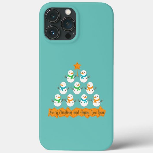 Coques Case-Mate iPhone Pyramide des sapins de Noël faite de bonhommes de (Verso)