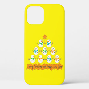 Case-Mate iPhone Case Pyramide des sapins de Noël faite de bonhommes de