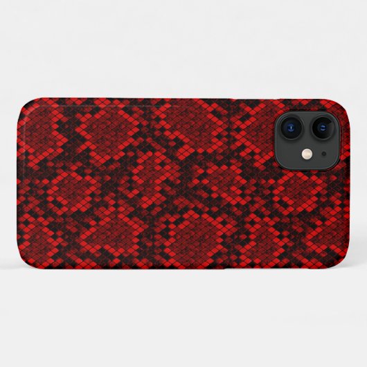 COQUES Case-Mate iPhone PYTHON RED PEAU (Dos (Horizontal))