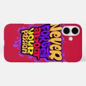 Coques Case-Mate iPhone qoutes de doodle rose (Verso (horizontal))