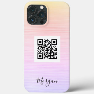 Case-Mate iPhone Case QR Code, Logo Art ou Photo, Nom, Rainbow Texture