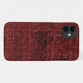 Coques Case-Mate iPhone Quadrados pequenos vermelhos sobrepostos empapados (Dos (Horizontal))