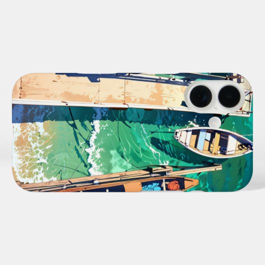 Coques Case-Mate iPhone Quai d'été paisible (Verso (horizontal))
