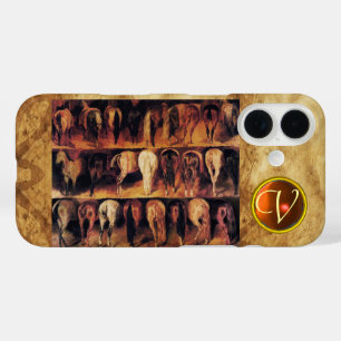 Coques iPhone 16 Quartier arrière du cheval, Gem d'agate orange Mon