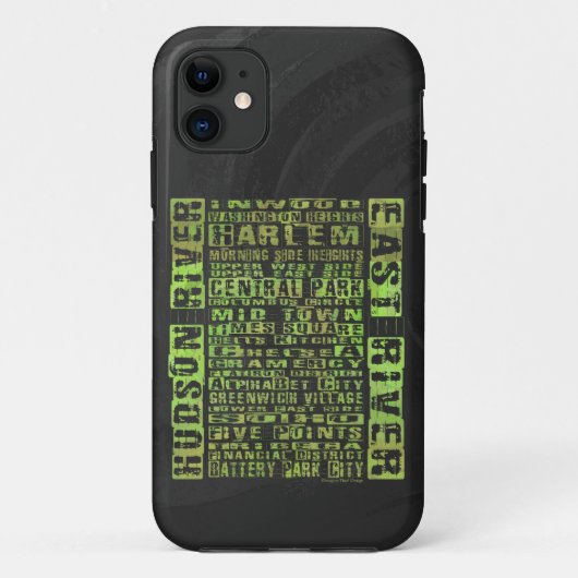 Coques Case-Mate iPhone Quartiers de New York Vert (Dos)