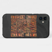 Coques Case-Mate iPhone Quartiers de NYC Orange (Dos (Horizontal))
